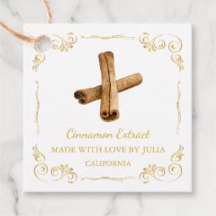 Étiquettes Cadeau Tag de hang Carré vintage fait maison