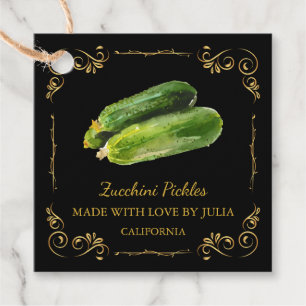 Étiquettes Cadeau Tag de hang du Carré de saucisse à courgette vinta