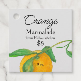 Étiquettes Cadeau Tag de jar de jar de canning Marmalade orange