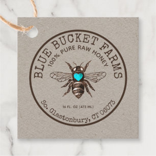 Étiquettes Cadeau Tag de la boîte noire Kraft