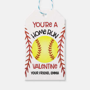 Étiquettes-cadeau Tag de préférence de la carte Valentine Softball