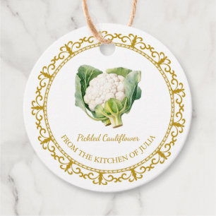 Étiquettes Cadeau Tag de sonnette de chou-fleur maison vintage