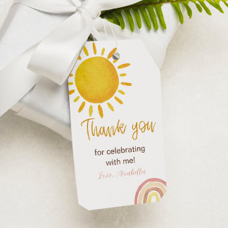 Étiquettes-cadeau Tag de Sunshine Rainbow Merci