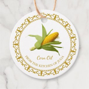 Étiquettes Cadeau Tag de suspension vintage maison à l'huile de maïs
