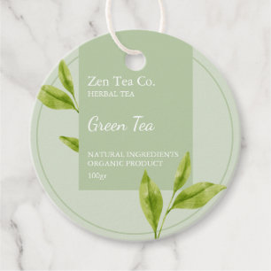 Étiquettes Cadeau Tag d'entreprise Tea Herbal Tea vert