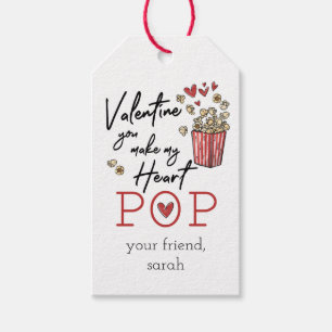 Étiquettes-cadeau Tag Doodle Popcorn Valentine