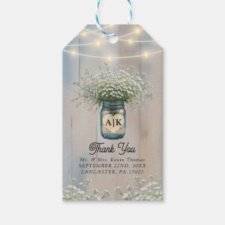 Étiquettes-cadeau Tag du Merci de Mariage campagnard respiratoire de