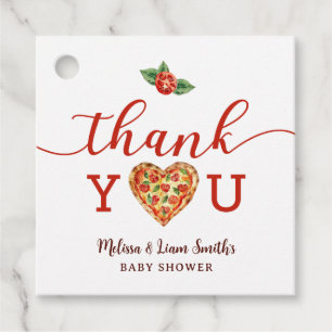 Étiquettes Cadeau Tag Favoriser Baby shower de pizza - Fun Party