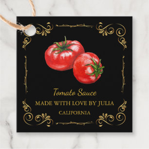 Étiquettes Cadeau Tag Hang du Carré de la sauce tomate maison vintag