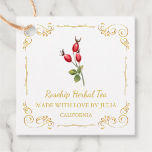 Étiquettes Cadeau Tag Hang du Carré de thé Rosehip maison vintage