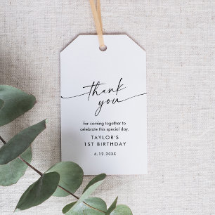 Étiquettes-cadeau Tag KAIA Modern Birthday Party Favoriser