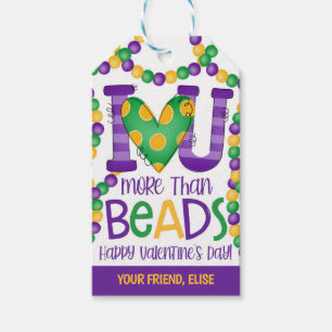 Étiquettes-cadeau Tag Mardi Gras Valentine Favor