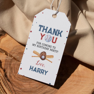 Étiquettes-cadeau Tag Merci de baseball Baby shower d'anniversaire