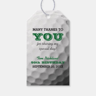 Étiquettes-cadeau Tag Merci de golf
