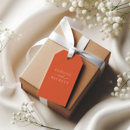 Étiquettes-cadeau Tag moderne Burnt Orange Wedding Favor