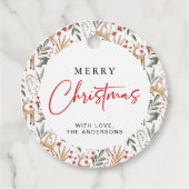 Étiquettes Cadeau Tag Nordic Holiday Tag Deer (Devant)