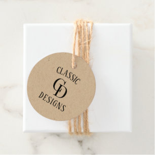 Étiquettes Cadeau Tag produit minimaliste du logo de l'entreprise Kr