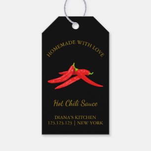 Étiquettes-cadeau Tag simple maison de sauce de chili chaud Hang N