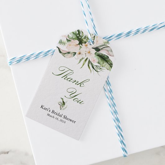 Étiquettes-cadeau Tag vert tropical Favour