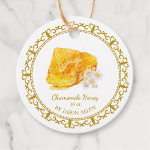 Étiquettes Cadeau Tag vintage Honeycomb Chamomile Infusée Honey Hang