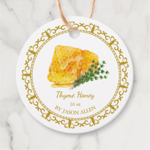 Étiquettes Cadeau Tag vintage Honeypeb Thyme infusé Honey Hang