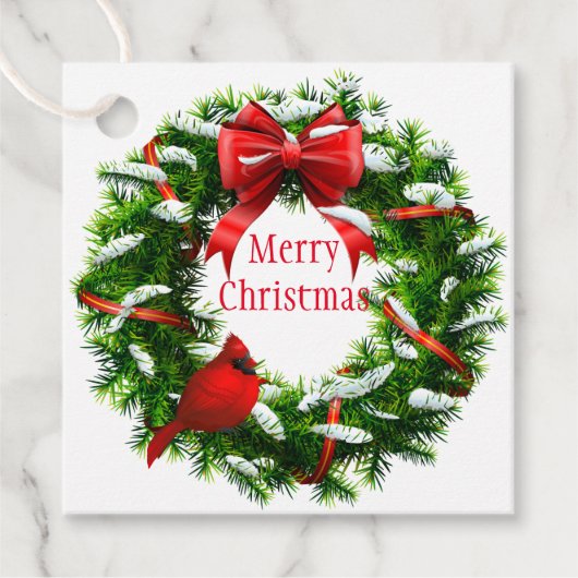 Étiquettes Cadeau Tag-Wreath (Devant)