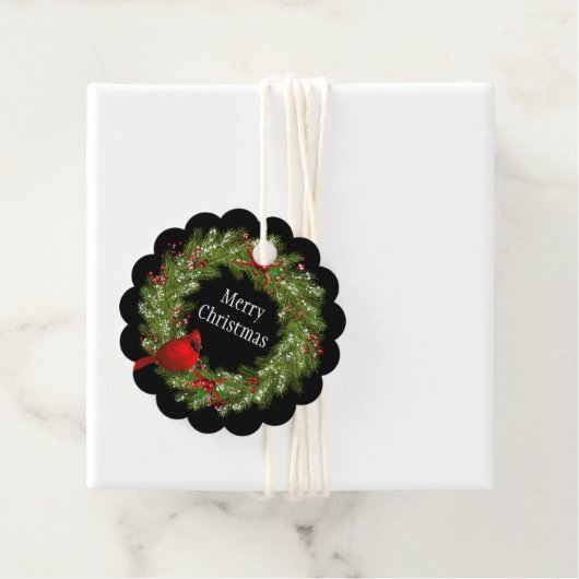 Étiquettes Cadeau Tag-Wreath (En situation)