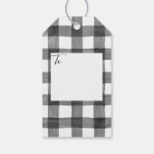 Étiquettes-cadeau Tags cadeaux de Noël En vichy Wreath (Dos)