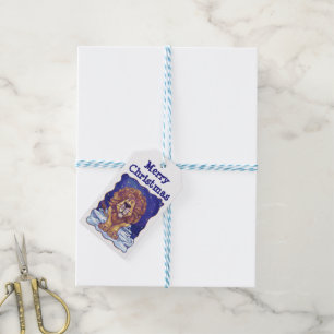 Étiquettes-cadeau Tags cadeaux de Noël Lion