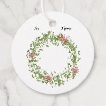 Tags cadeaux de vacances Wreath