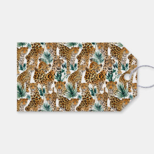Étiquettes-cadeau Tags cadeaux Empreintes de léopard chic - élégant