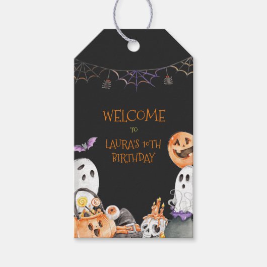 Étiquettes-cadeau Tags cadeaux Halloween éffrayant (Devant)