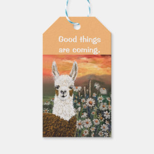 Étiquettes-cadeau Tags cadeaux Les bonnes choses arrivent Mama Llama