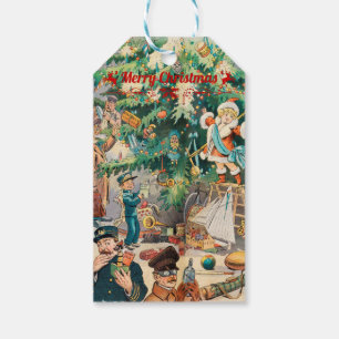 Étiquettes-cadeau Tags Cadeaux Lithographiques de l'arbre de Noël Vi