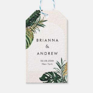 Étiquettes-cadeau Tags cadeaux Mariages tropicaux modernes