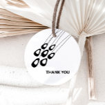 Étiquettes Cadeau Tags cadeaux Merci de Peacock Moderne<br><div class="desc">Moderne. Minimal. Cette collection utilise des plumes de paon stylisées pour créer un look élégant pour votre journée spéciale.</div>