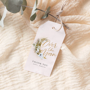 Étiquettes-cadeau Tags cadeaux Over the Moon Boho Gold Dust & Clouds