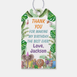 Étiquettes-cadeau Tags Cadeaux Safari Tropical