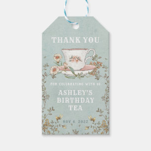 Étiquettes-cadeau Tags du Merci de Tea Party fleur sauvage