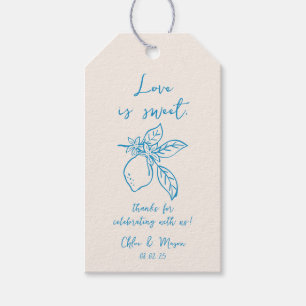 Étiquettes-cadeau Tags Favor Mariage Citron Dessiné À La Main