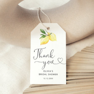 Étiquettes-cadeau Tags Favoris de Merci de Fête des mariées citron