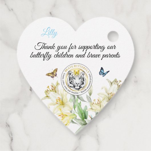 Étiquettes Cadeau Tags Merci, Tigre (Dos)