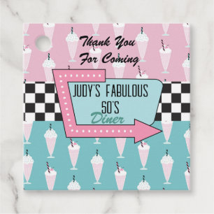 Étiquettes Cadeau Tags préférés pour la fête d'anniversaire Retro le
