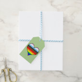 Étiquettes-cadeau Tags Rainbow Heart (Avec de laficelle)