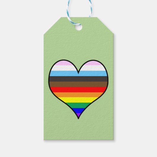 Étiquettes-cadeau Tags Rainbow Heart (Devant)