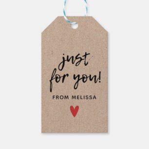Étiquettes-cadeau Tags Rustic Kraft Gift Just for You