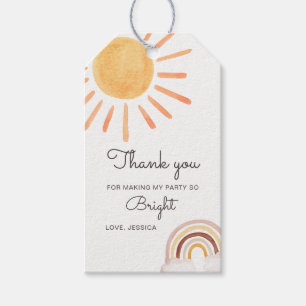 Étiquettes-cadeau Tags Sunshine Favour Arc-en-ciel Boho Anniversaire