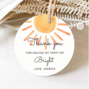 Étiquettes Cadeau Tags Sunshine Favour Arc-en-ciel Boho Anniversaire
