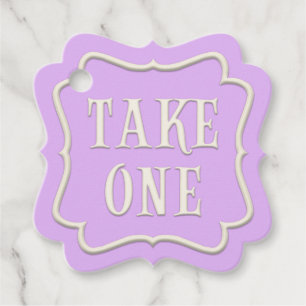 Étiquettes Cadeau "Take One" Wonderland Tea Party Pastel Purple