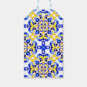 Étiquettes-cadeau Talavera azulejo bleu tuiles nuptiale douche faveu (Dos)